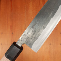 Hitohira Harima 165mm Santoku Stainless Clad Kurouchi Forged Aogami 2 Walnut Handle