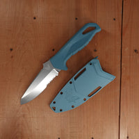 Benchmade 18040S Undercurrent 4.3" Sheepsfoot CPM-Magnacut Fixed Blade Depth Blue Santoprene Handle with Sheath