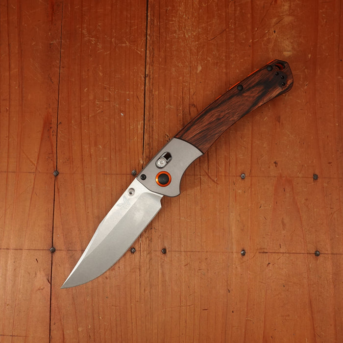 Benchmade 15080-2 Crooked River Clip Point CPM-S30V AXIS Lock Stabilized Wood Handle