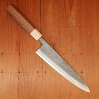 Hitohira TD 210mm Gyuto SLD Stainless Clad Nashiji Walnut