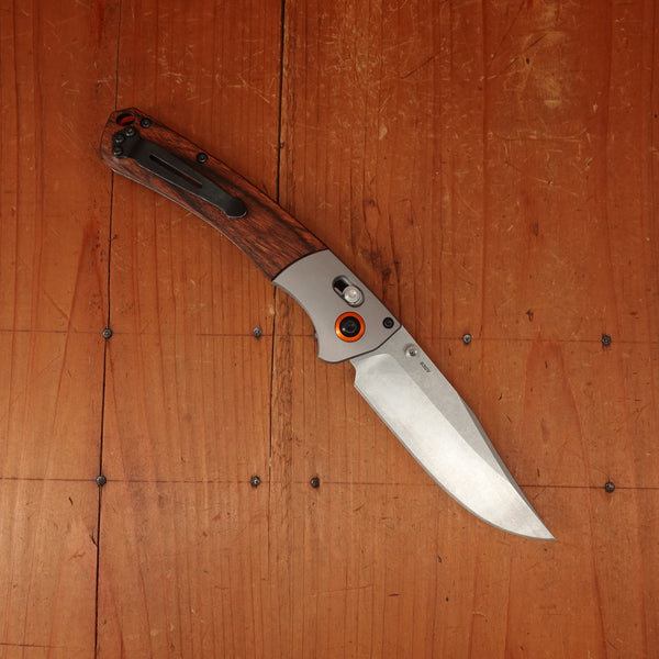 Benchmade 15080-2 Crooked River Clip Point CPM-S30V AXIS Lock Stabilized Wood Handle
