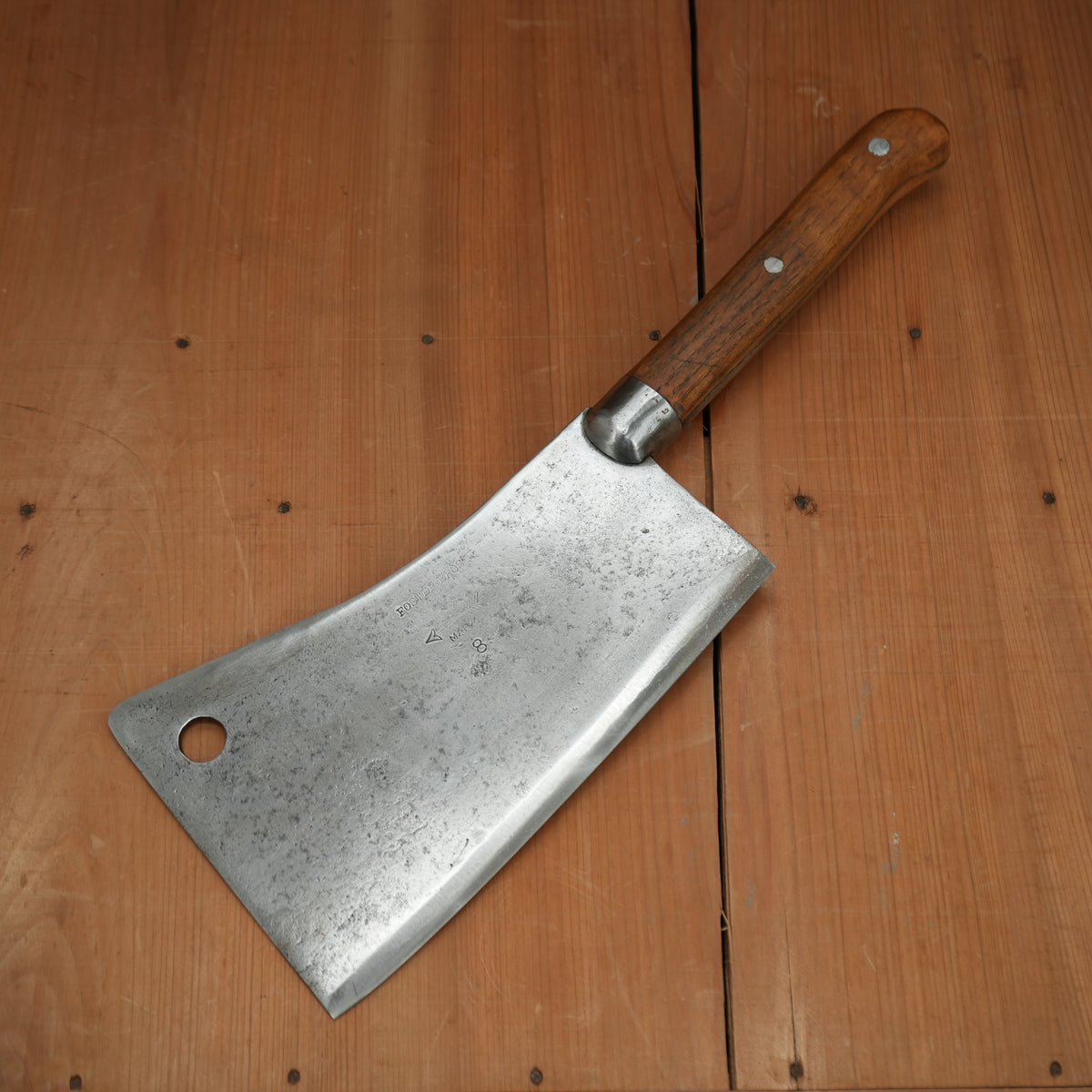 Foster Bros 8" Cleaver Handforged Laminated Steel Old Re-Handle