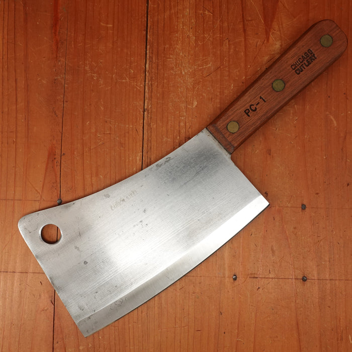 Chicago Cutlery 7" Cleaver Carbon Steel Walnut USA 1970s?