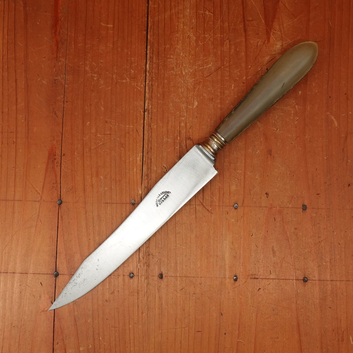 Collas  Medaille De Argent 7" Carving Knife Carbon & Horn France ~1900-1930