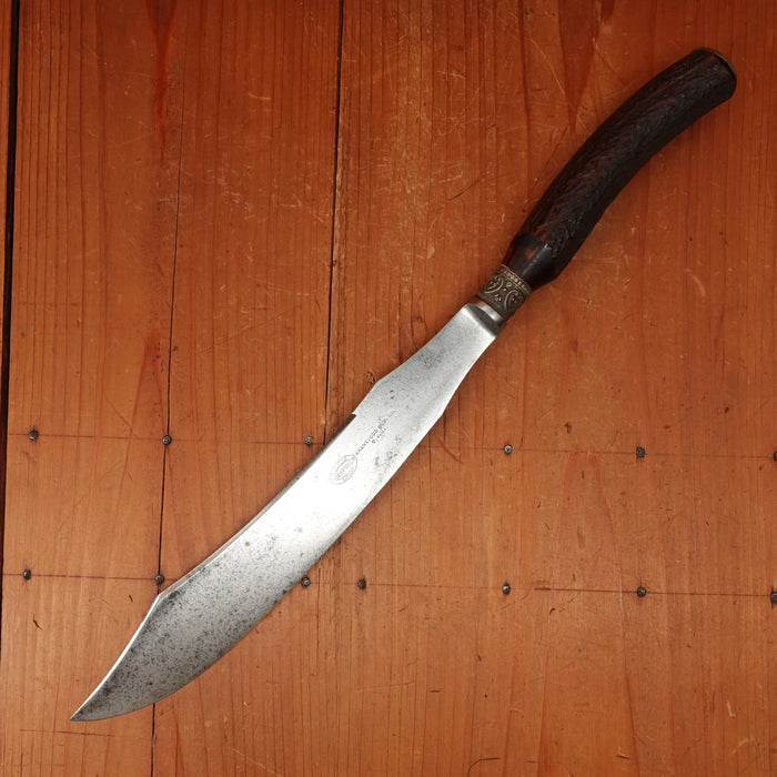 Brantford Cutlery Co 9.5" Carving Knife Carbon Nickel & Stag USA ~1910-1920s
