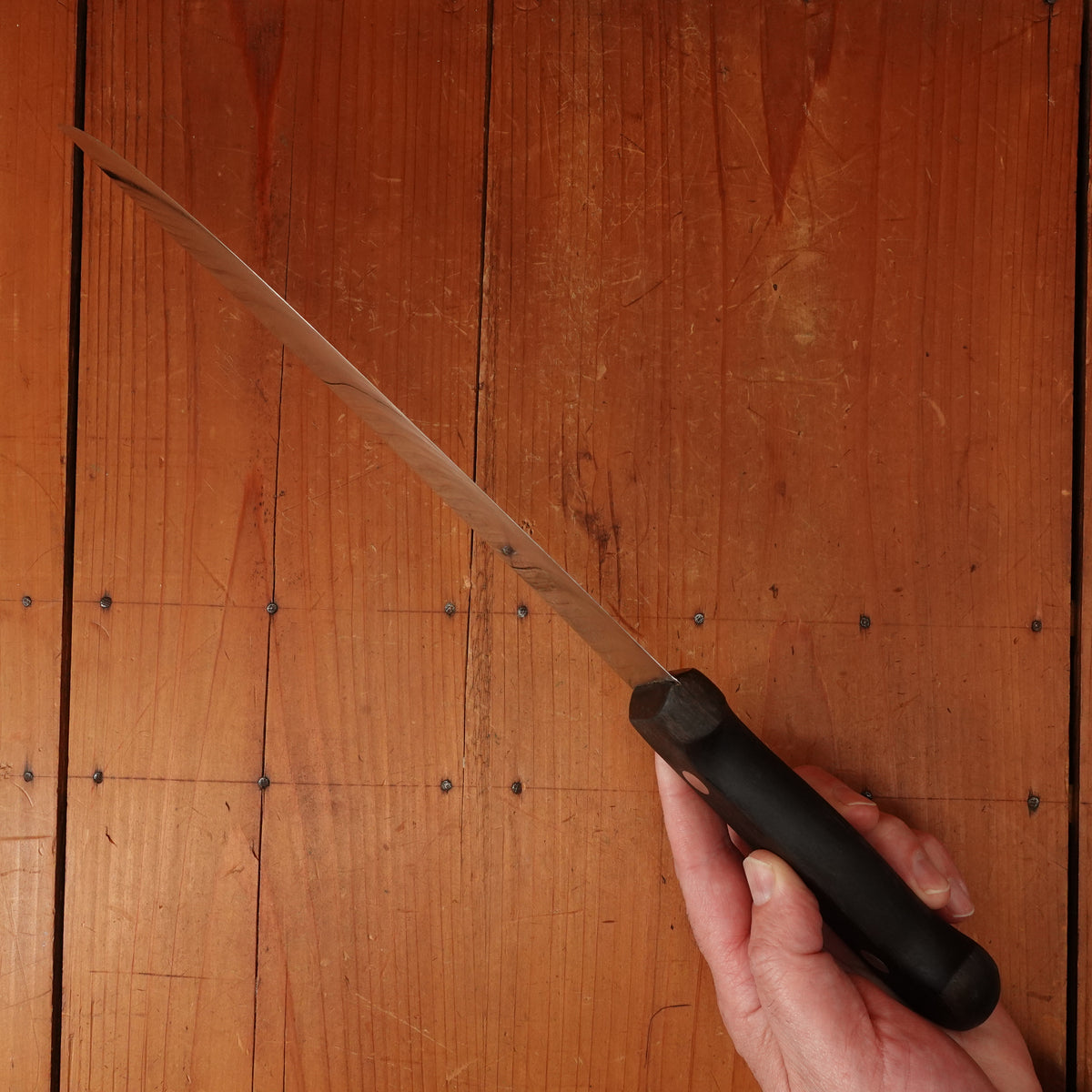 Refurbished K.C. Seelbach 10" Scimitar Stainless Solingen 1950-60s