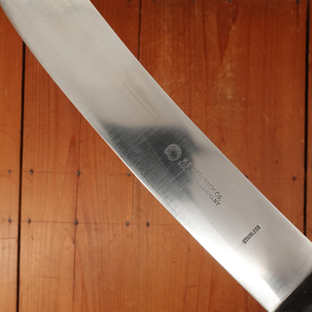 Refurbished K.C. Seelbach 10" Scimitar Stainless Solingen 1950-60s