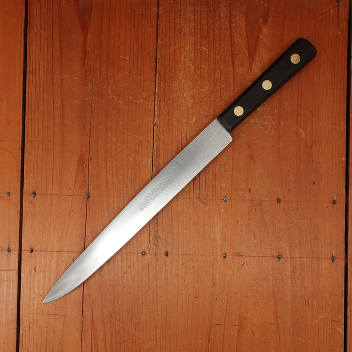Albert Pick & Company 10" Slicer Carbon Steel Brass & Ebony USA Made 1910s-32
