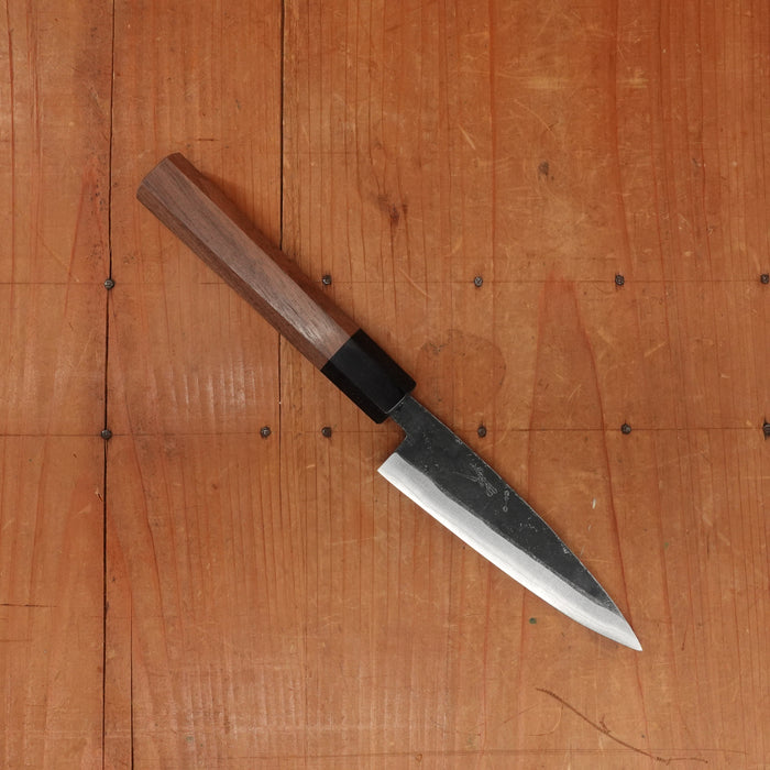 Hitohira Harima 120mm Petty Stainless Clad Kurouchi Aogami Super Walnut Handle