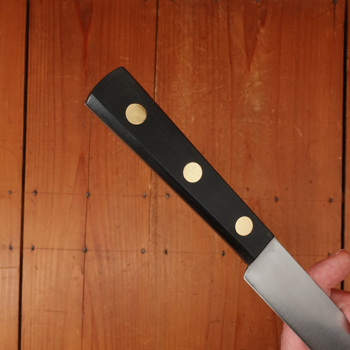 Albert Pick & Company 10" Slicer Carbon Steel Brass & Ebony USA Made 1910s-32