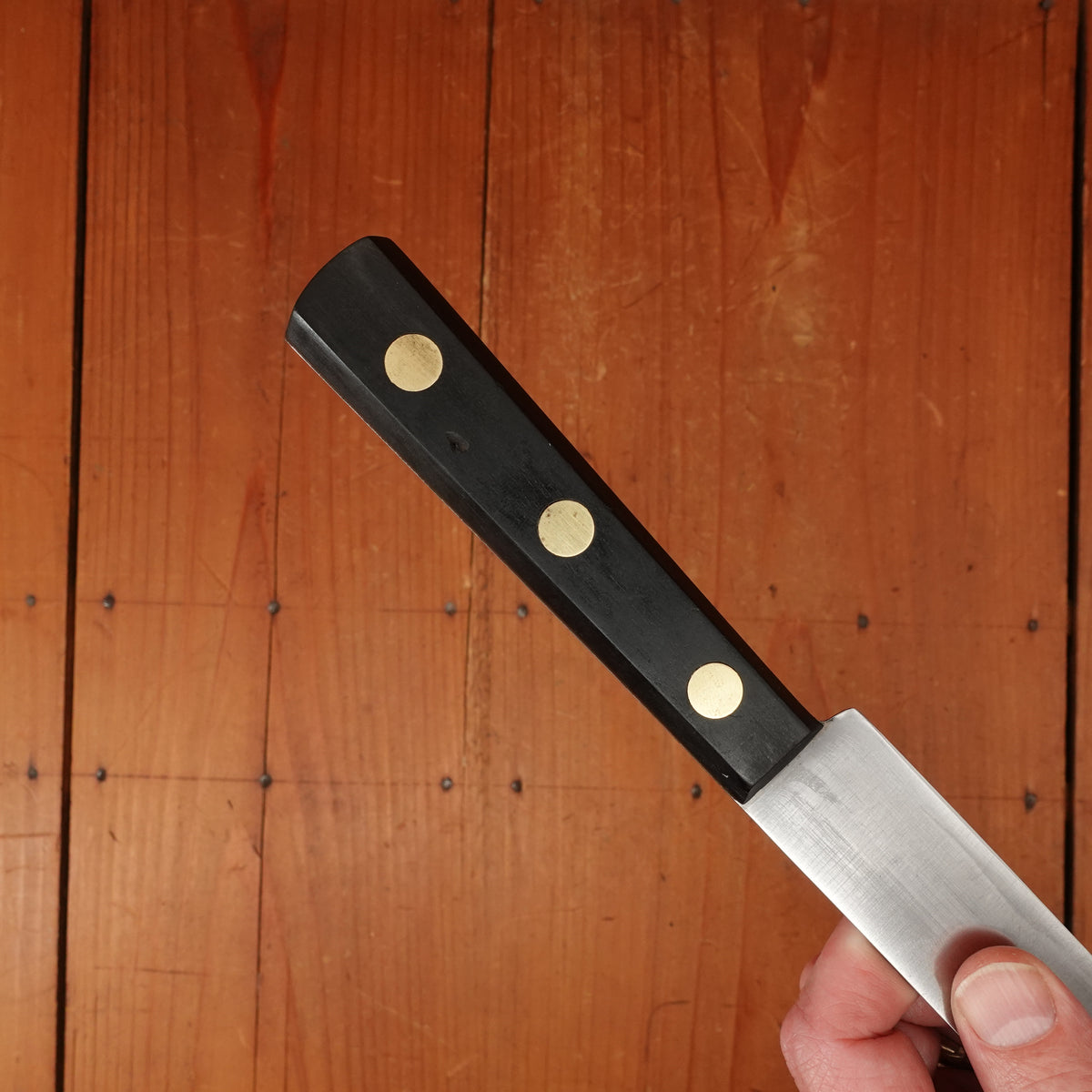 Albert Pick & Company 10" Slicer Carbon Steel Brass & Ebony USA Made 1910s-32