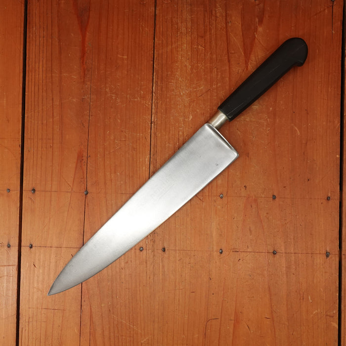 Pernot 10" Nogent Syle Chef Knife Carbon Steel Nickel Walnut Nogent France 1950s-60s