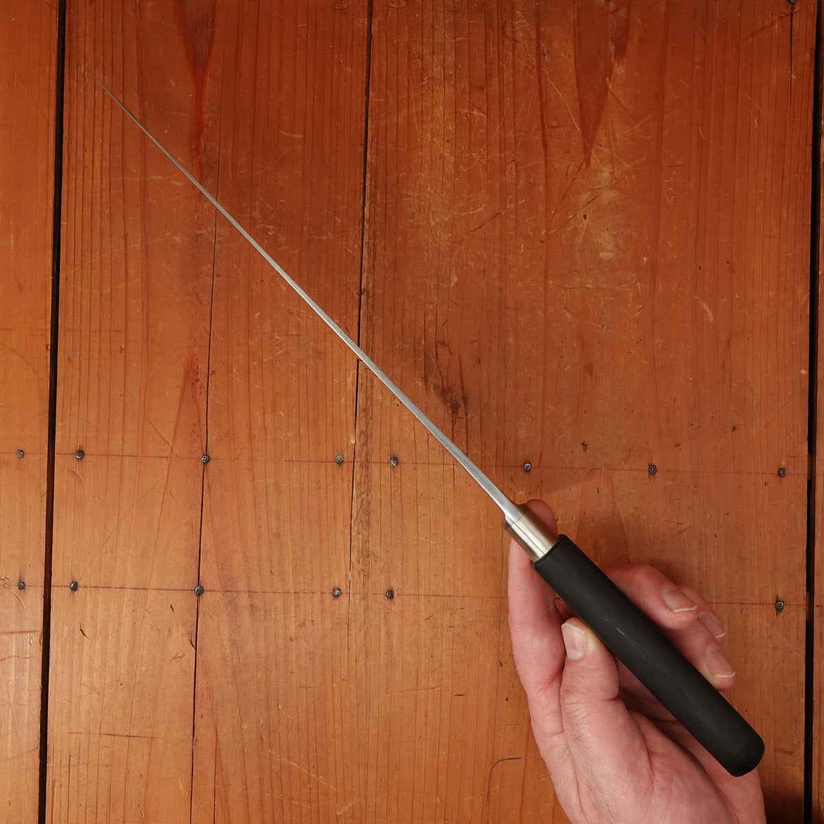 Pernot 10" Nogent Syle Chef Knife Carbon Steel Nickel Walnut Nogent France 1950s-60s