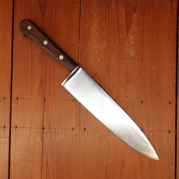 Dexter 10" Hollow-ground Chef Knife 48910HG Carbon Steel Rosewood & Nickel USA 1950s-70s