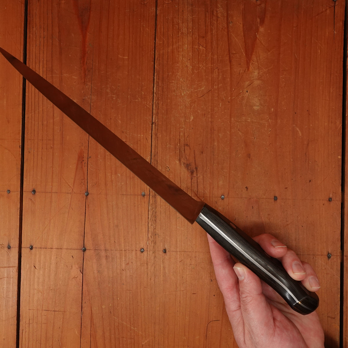 Dexter Connoiseur 10" Chef Knife Forged Stainless Steel Pakka & Nickel USA 1960s-70s