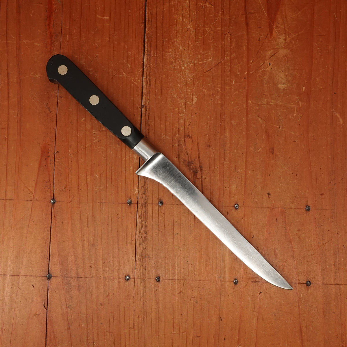 Refurbished Ancienne Maison (Sabatier Trumpet) 14.5cm Boning Knife Stainless Thiers 1950s-60s
