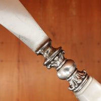 Dunham Carrigan & Hayden SF Carving Knife Carbon Steel Sterling MOP USA ~1900-1915