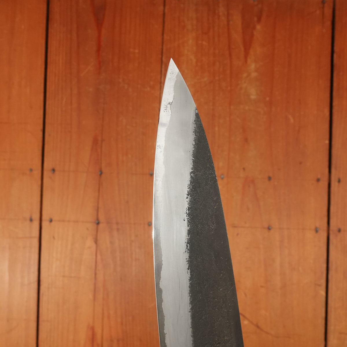 Trade In Mutsumi Hinoura Ajikataya 240mm Gyuto Stainless Clad Shirogami 2 Custom Dark Maple Orig Box & Custom Saya