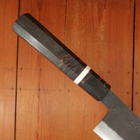 Trade In Mutsumi Hinoura Ajikataya 240mm Gyuto Stainless Clad Shirogami 2 Custom Dark Maple Orig Box & Custom Saya