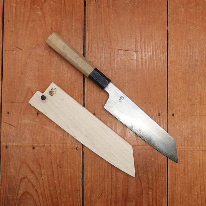 Trade In Sakai Kikumori Kikuzuki Uzu 180mm Kiritsuke Santoku Aogami 1 with Saya