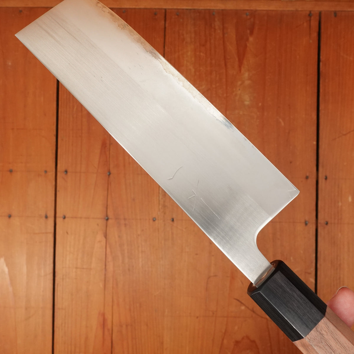 Trade In Hitohira Futana 165mm Nakiri Stainless Clad Shirogami 1 Walnut