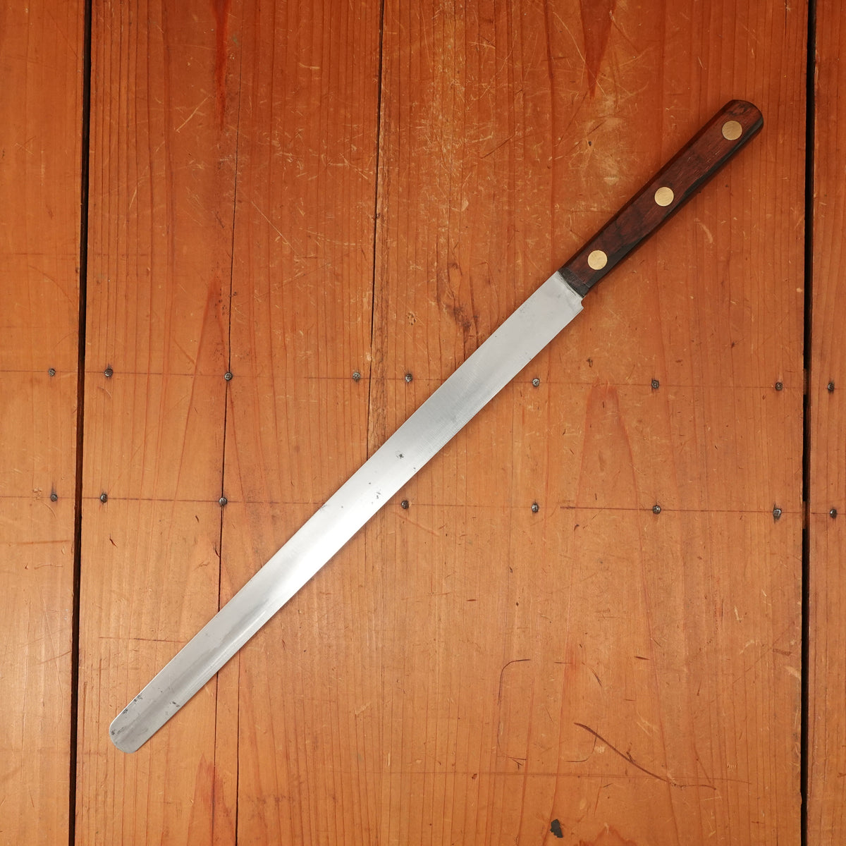 K Sabatier Jeune 11.5" Ham Slicer Carbon Steel Rosewood Thiers 1960s?