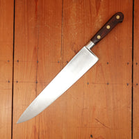 Refurbished Dexter Connoiseur 11.5" Sabaier Style Chef Knife Forged Stainless Steel Pakka & Nickel USA 1960s-70s