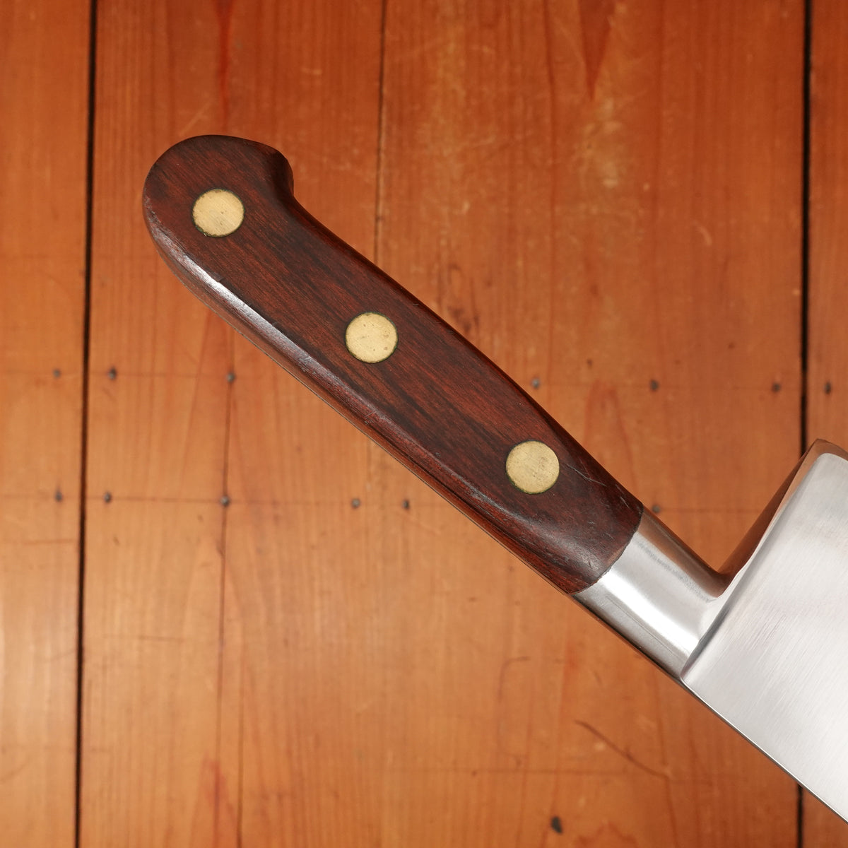 Refurbished Dexter Connoiseur 11.5" Sabaier Style Chef Knife Forged Stainless Steel Pakka & Nickel USA 1960s-70s