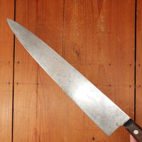 Russell Green River Works 12" Chef Knife Carbon Steel Rosewood Turners Falls Mass ~1930s