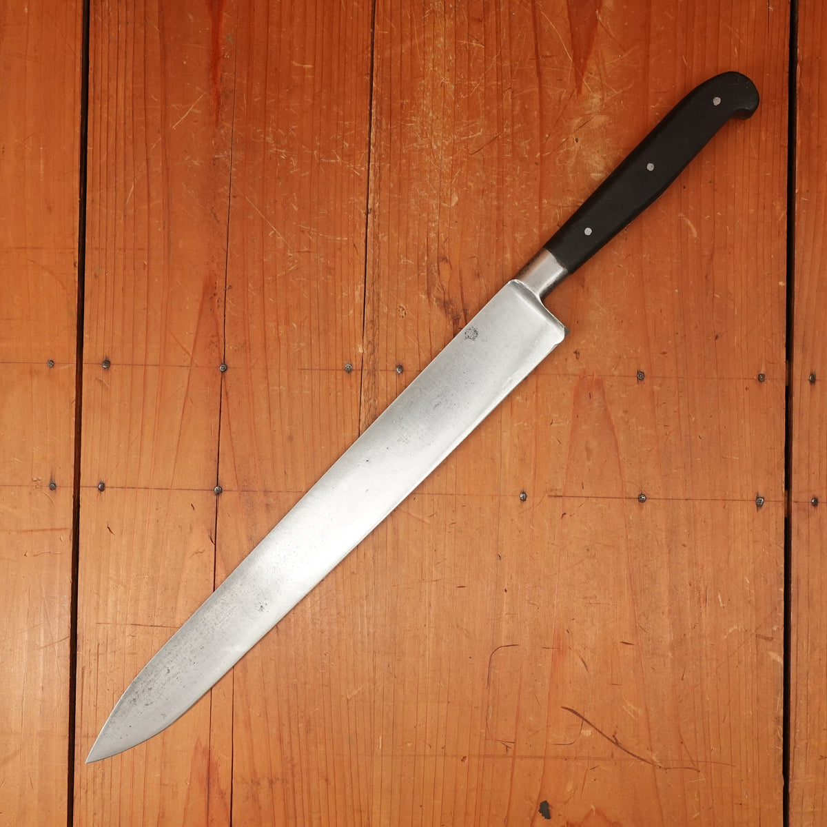 Henry Sears 12" Bullnose Slicer Hand Forged Carbon Steel Ebony ~1920s