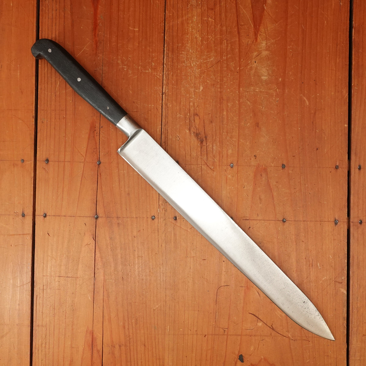 Henry Sears 12" Bullnose Slicer Hand Forged Carbon Steel Ebony ~1920s