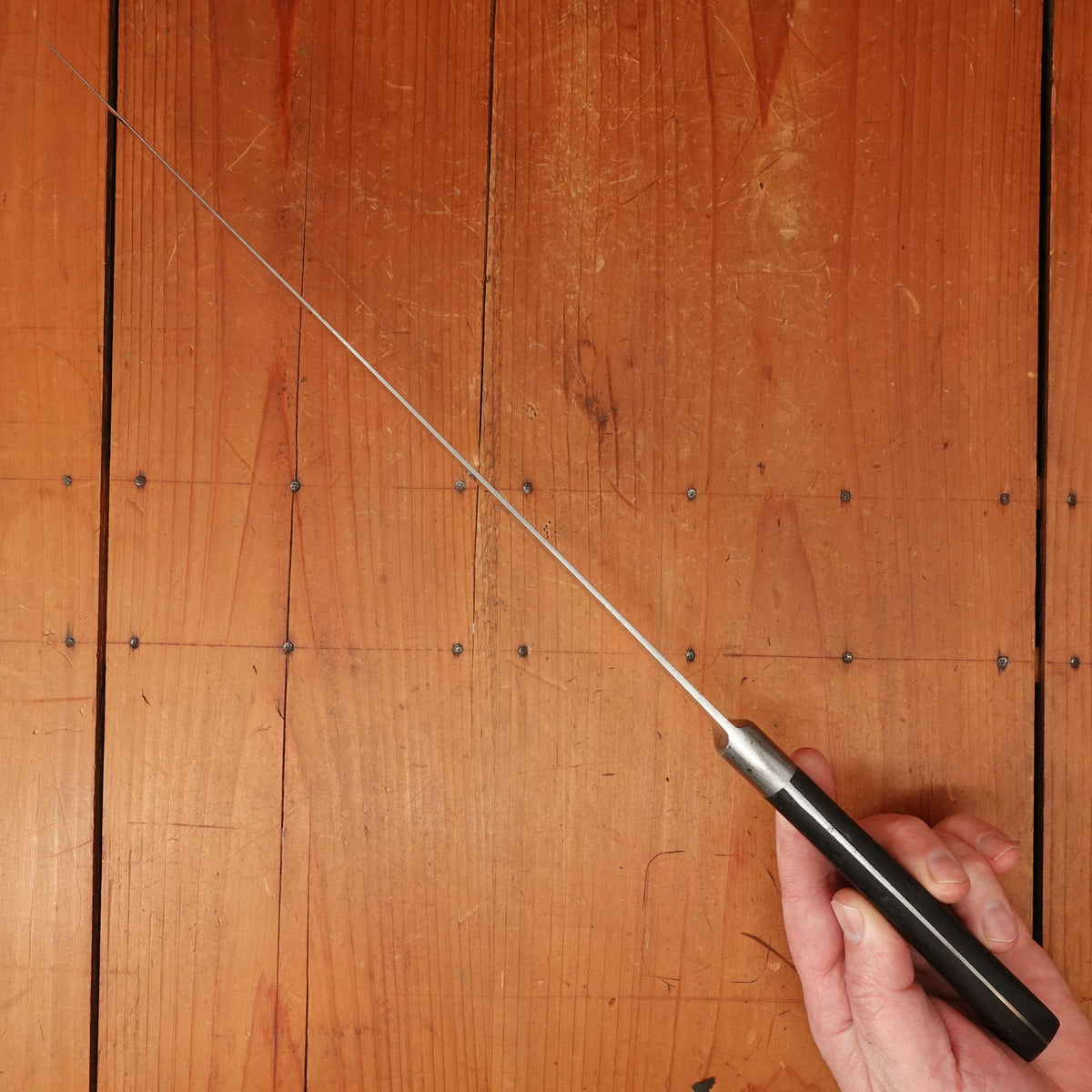 Henry Sears 12" Bullnose Slicer Hand Forged Carbon Steel Ebony ~1920s