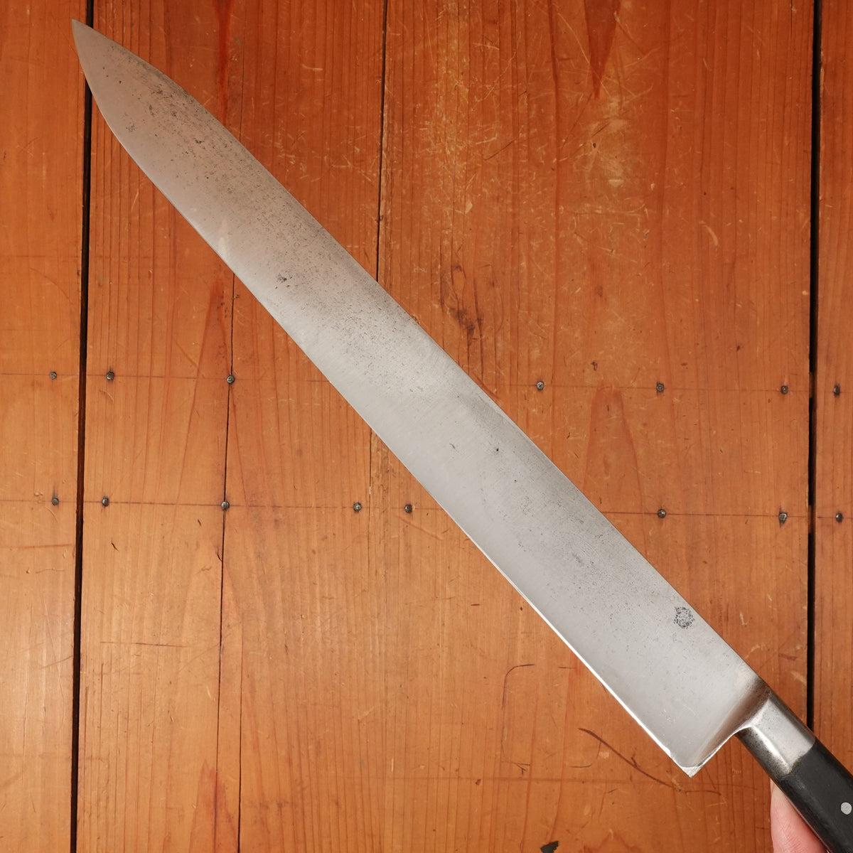 Henry Sears 12" Bullnose Slicer Hand Forged Carbon Steel Ebony ~1920s