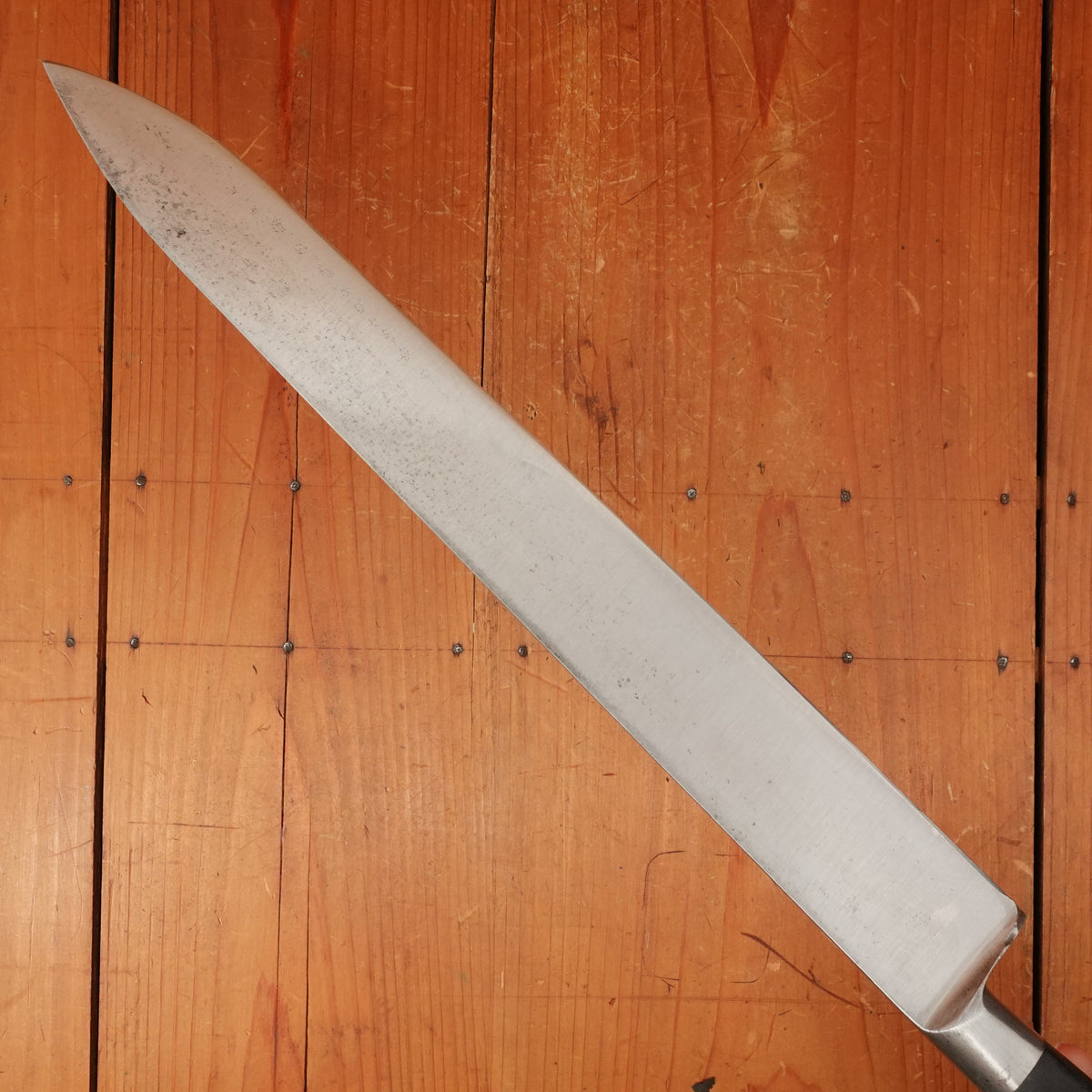 Henry Sears 12" Bullnose Slicer Hand Forged Carbon Steel Ebony ~1920s