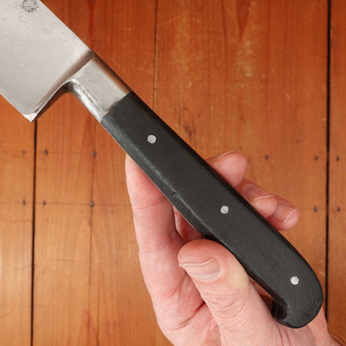 Henry Sears 12" Bullnose Slicer Hand Forged Carbon Steel Ebony ~1920s