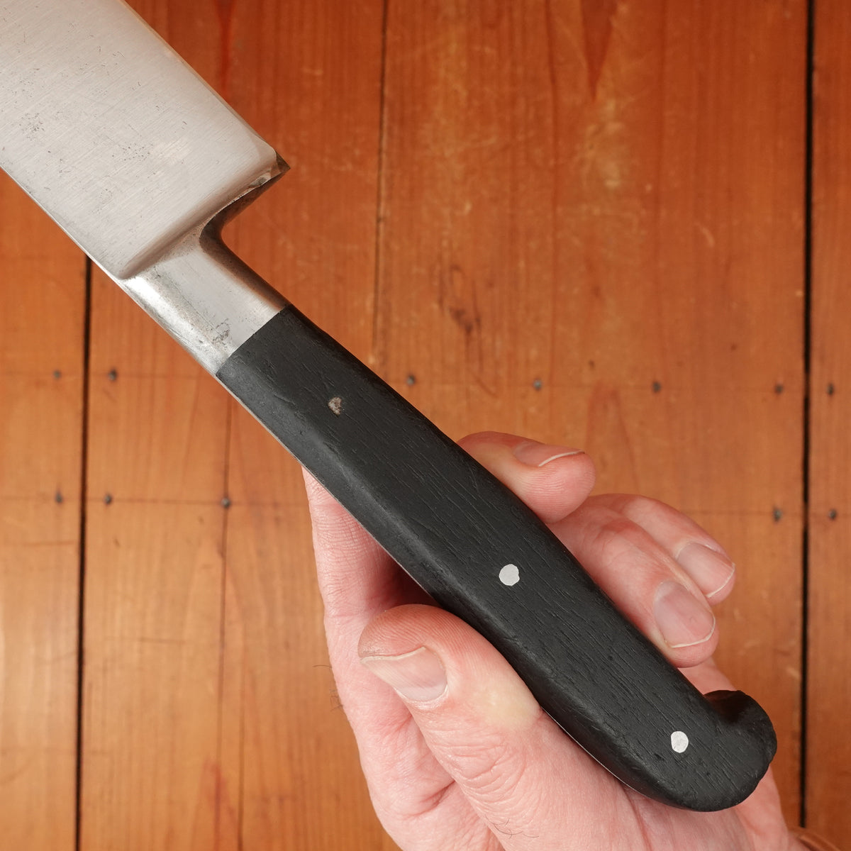 Henry Sears 12" Bullnose Slicer Hand Forged Carbon Steel Ebony ~1920s