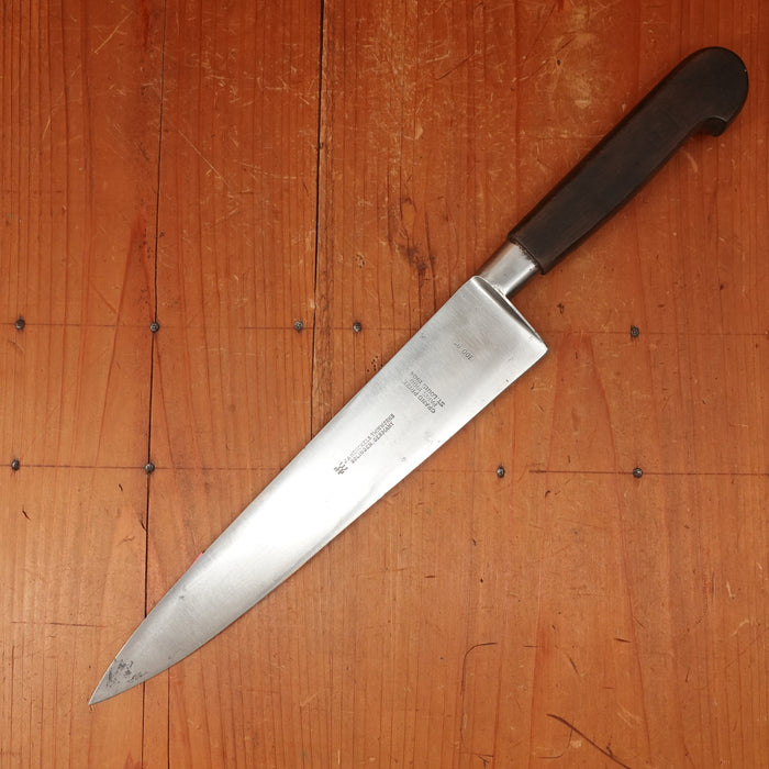 J.A. Henckels 9.5" Nogent Style Chef 100-9" Carbon Steel Fruitwood 1920s-30s *lead warning*