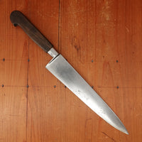 J.A. Henckels 9.5" Nogent Style Chef 100-9" Carbon Steel Fruitwood 1920s-30s *lead warning*