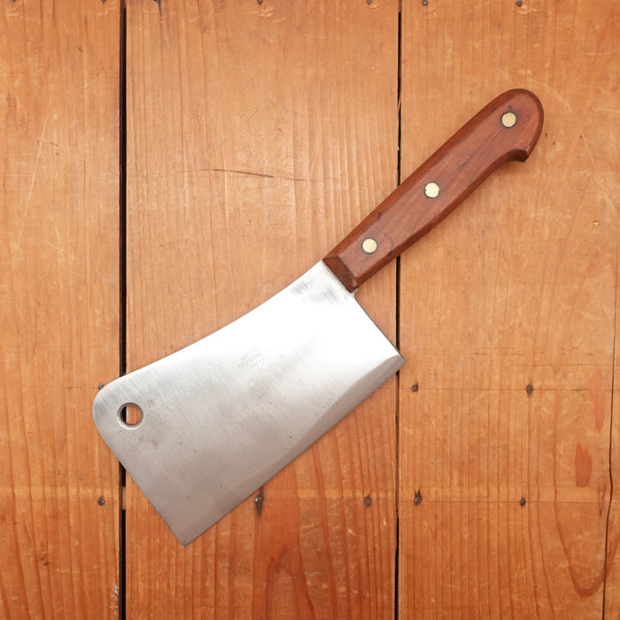 New Old Stock Amcut Co 6" Cleaver Forged Carbon Cherry Italy 1960-70