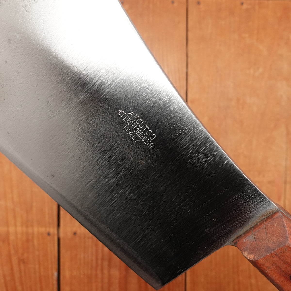 New Old Stock Amcut Co 6" Cleaver Forged Carbon Cherry Italy 1960-70