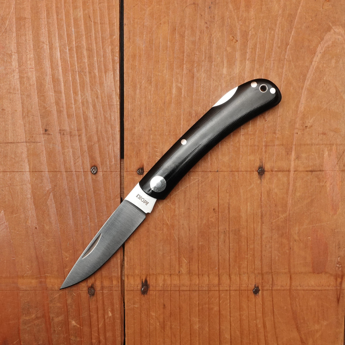 MOKI Shima Owl Folding Knife Linen Micarta Handle