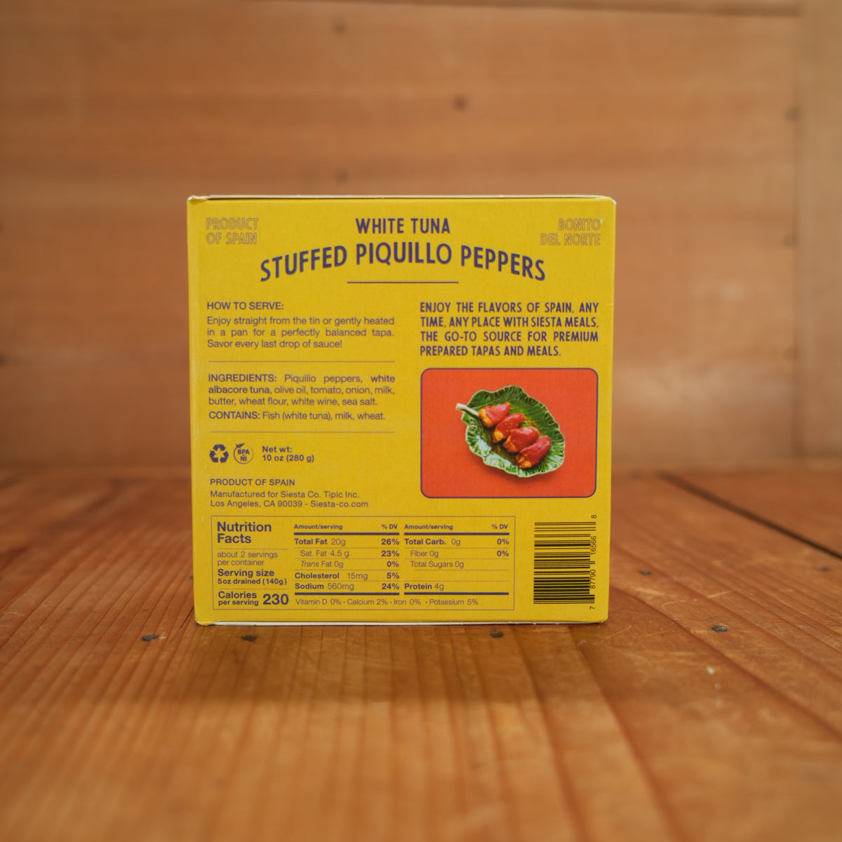 Siesta Co. White Tuna Stuffed Piquillo Peppers - 10oz