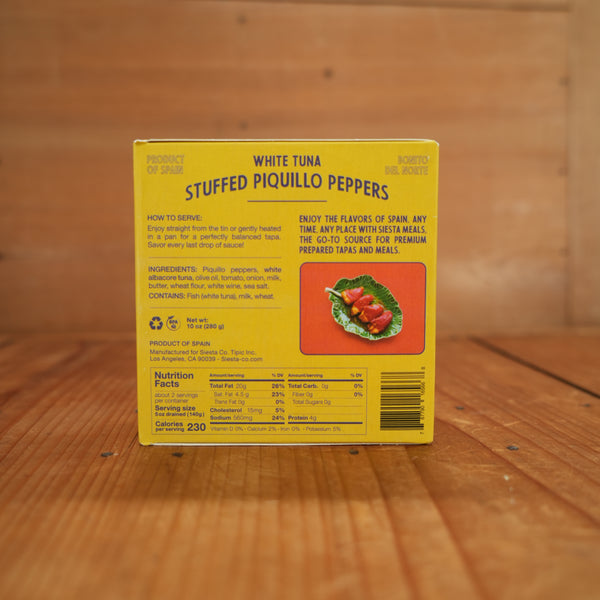 Siesta Co. White Tuna Stuffed Piquillo Peppers - 10oz