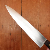 New Vintage Pino Extra 9" Chef Knife Carbon Plum Wood Handle Maniago, Italy ~1960s