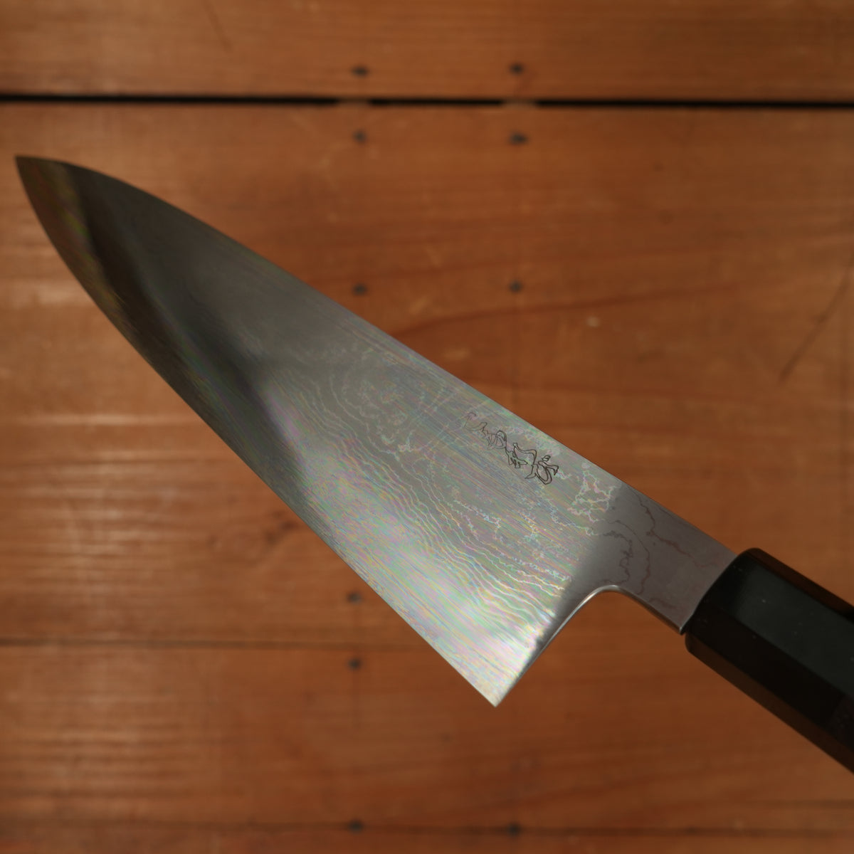 Hatsukokoro Komorebi 210mm Gyuto Aogami 1 Damascus Ebony Handle