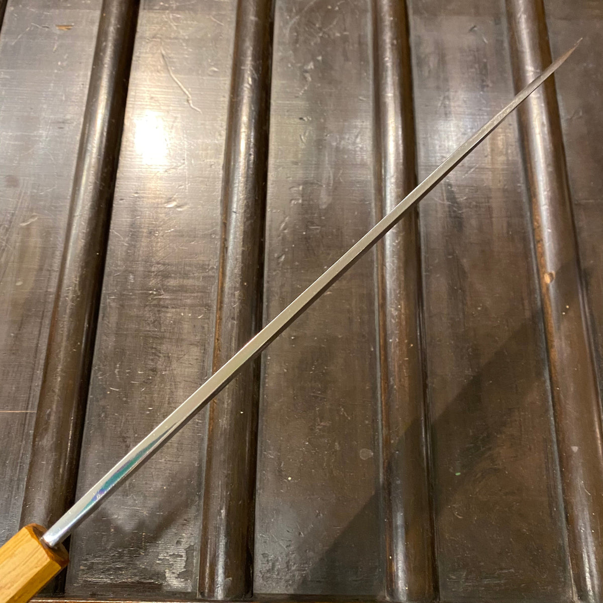 Kikumori 300mm Yanagi Rain Drop Suminagashi Octagonal Oak