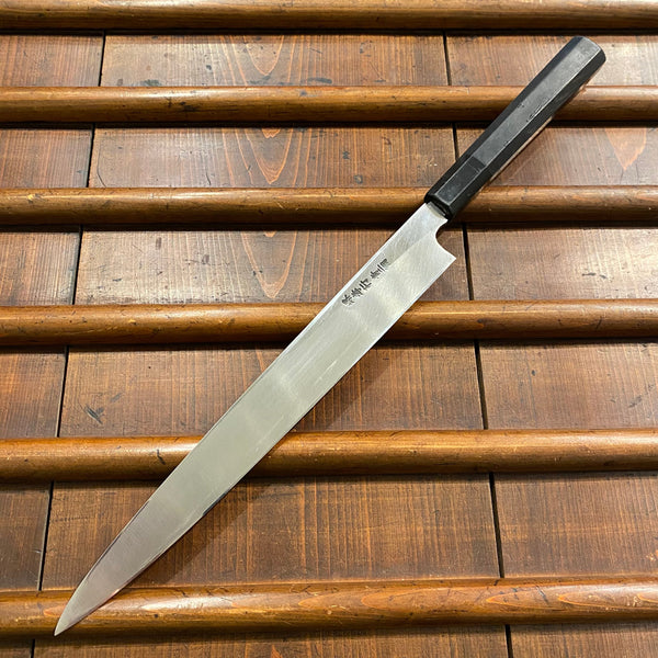 Sakai Takayuki Itsuo Doi 270mm Yanagi Aogami 2 Ebony Octagon