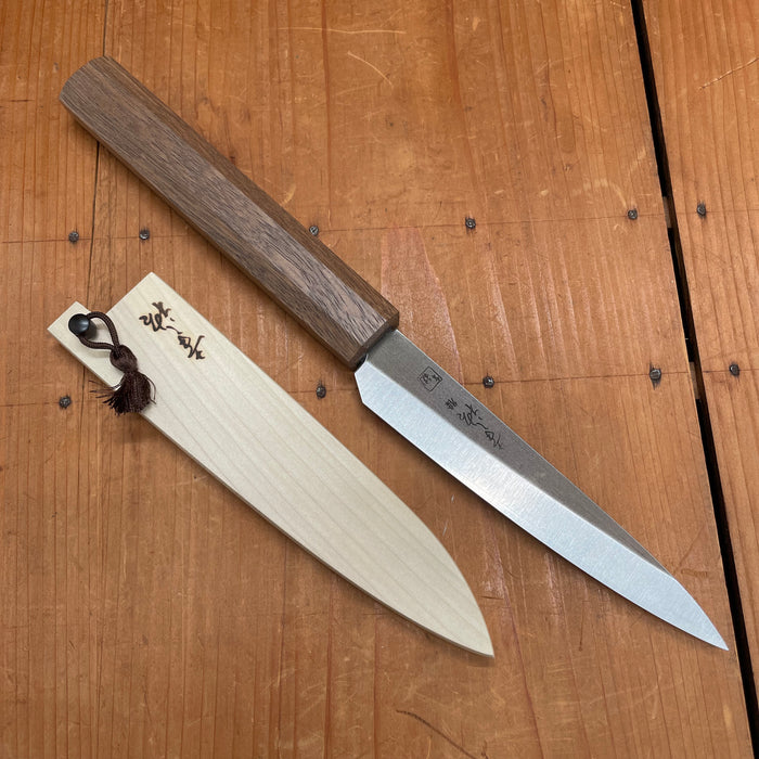 Bernal Cutlery x Konosuke GS+ 140mm Ko-Sabaki SLD Kurouchi Khii Laurel Handle with Saya