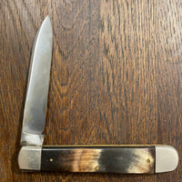 Unmarked  4" Jack Knife Carbon Steel Horn Handle -Sheffield?