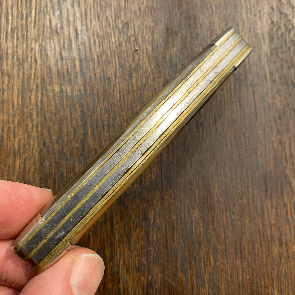 Powr-Kraft 4" Stockman Carbon Steel Blades Butterscotch Celluloid 1939-50s